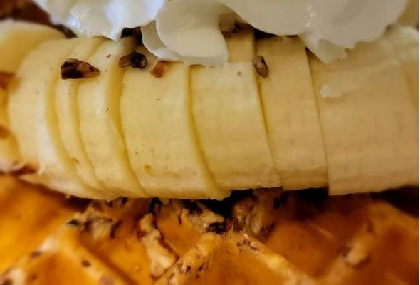 Banana Pecan Waffle