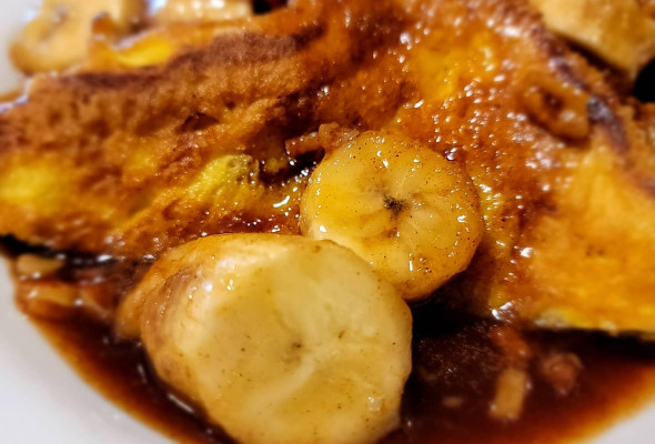 Pecan Bananas Foster French Toast