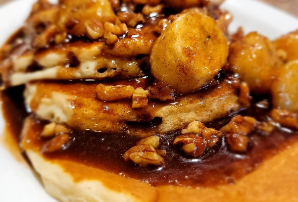 Bananas Foster Pancakes