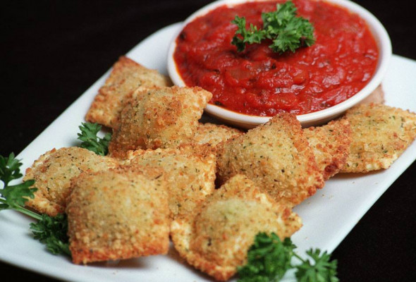 Fried Four Cheese Ravioli Appetizer