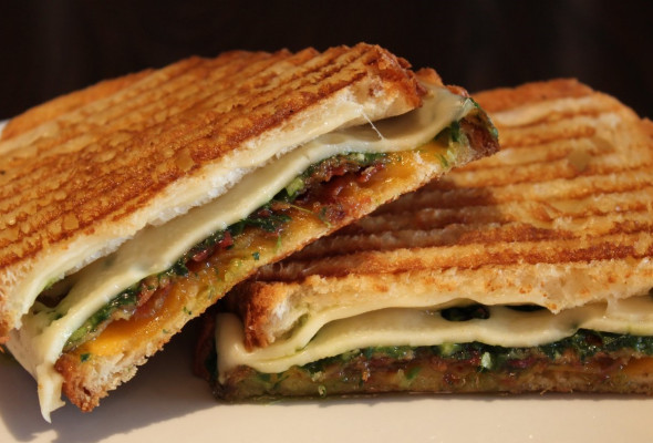 Gourmet Pesto Bacon Panini