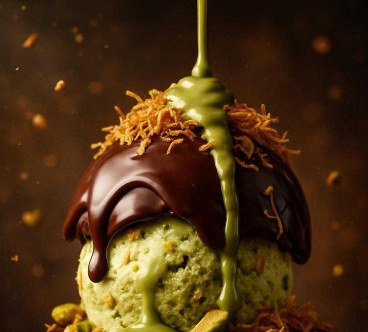 Pistachio Brownie Sundae
