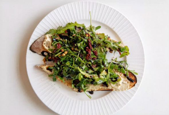 Arugula Sun-dried Tomato Toast